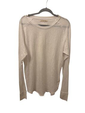 We the free oversized white long sleeve top with thumb holes size small